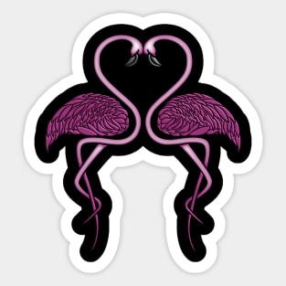 Flamingo Couple - So In Love Sticker